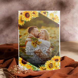Sonnenblumen Herbst Foto Hochzeit speichern das Da Einladung