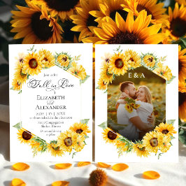 Sonnenblumen Herbst Herbst in Liebe Foto Hochzeit Einladung
