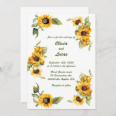 Sonnenblumen Herbst: Personalisierte Einladung zur (Vorne/Hinten)