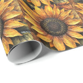 Sonnenblumen Herbst Verlassen gemischte Medien Geschenkpapier (Rolleneckpunkt)