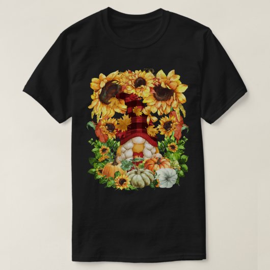 Sonnenblumen Herbstbüffel Karierte Genom-Mama für T-Shirt (Design vorne)