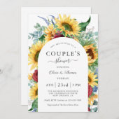 Sonnenblumen Herbstdusche Einladung (Vorne/Hinten)