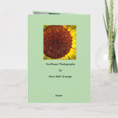 Sonnenblumen-Herrlichkeit Karte (Rückseite)