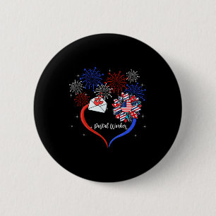 Sonnenblumen Herz Feuerwerk Postzusteller Frohes 4 Button