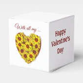Sonnenblumen-Herz-Geschenkbox Geschenkschachtel (Vorderseite)