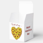 Sonnenblumen-Herz-Geschenkbox Geschenkschachtel (Geöffnet)