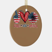 Sonnenblumen Herz Signieren Liebe Amerika 4. Juli Keramik Ornament (Rechts)