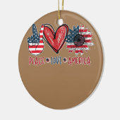 Sonnenblumen Herz Signieren Liebe Amerika 4. Juli Keramik Ornament (Links)