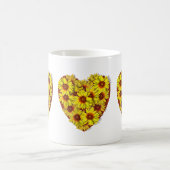 Sonnenblumen-Herz-Tasse Kaffeetasse (Mittel)