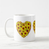 Sonnenblumen-Herz-Tasse Kaffeetasse (Links)