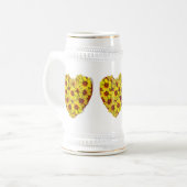 Sonnenblumen-Herzen Stein Tasse (Vorderseite Links)
