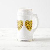 Sonnenblumen-Herzen Stein Tasse (VorderseiteRechts)