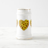Sonnenblumen-Herzen Stein Tasse (Mittel)