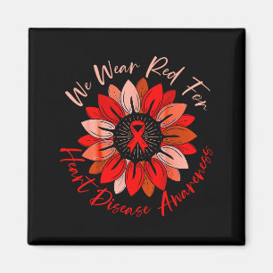 Sonnenblumen-Herzkrankheit-Bewusstseinsmonat rotes Magnet