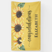 Sonnenblumen Herzlichen Glückwunsch Ruhestand Banner (Vertikal)