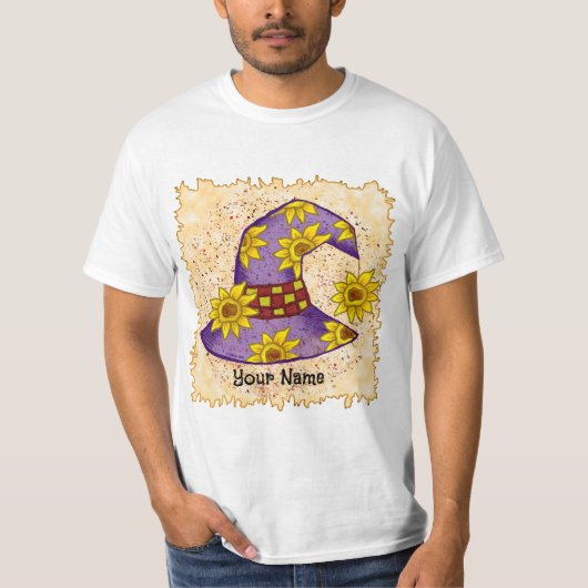 Sonnenblumen Hexe T-Shirt (Vorderseite)