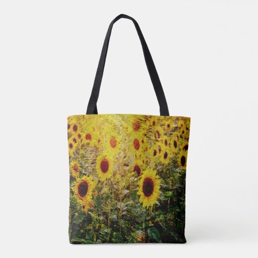 Sonnenblumen Himmel Tasche (Rückseite)