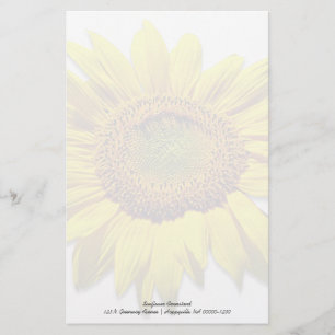 Sonnenblumen-Hintergrund Leere Benutzerdefinierte  Briefpapier