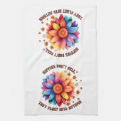 Sonnenblumen-Hippies Zitat Sonnenblumen Herbst Geschirrtuch (Vertikal)