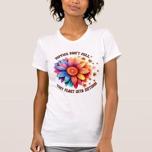 Sonnenblumen-Hippies Zitat Sonnenblumen Herbst T-Shirt (Vorderseite)