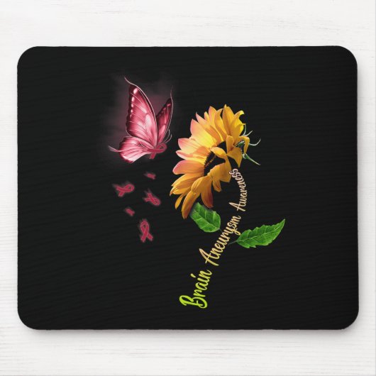 Sonnenblumen Hirnaneurysma Bewusstsein 1 Mousepad (Vorne)