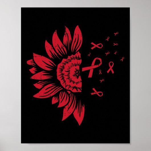 Sonnenblumen HIV Aids Gehirnaneurysm Stroke Coole Poster (Vorne)
