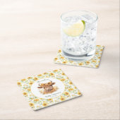 Sonnenblumen Hochland Kuh Babydusche Untersetzer (Vor Ort)