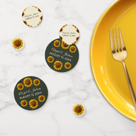 Sonnenblumen Hochwald Grün rustikal Konfetti