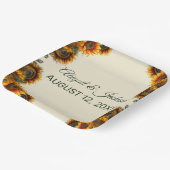 Sonnenblumen Hochwald Grün rustikal Pappteller (Gewinkelt)