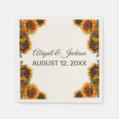 Sonnenblumen Hochwald Grün rustikal Serviette (Vorderseite)