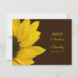 Sonnenblumen Hochzeit Antwortkarte RSVP Karte