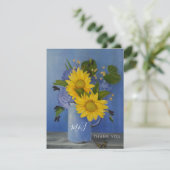 Sonnenblumen Hochzeit Danke (Stehend Vorderseite)