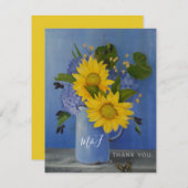 Sonnenblumen Hochzeit Danke (Vorne/Hinten)