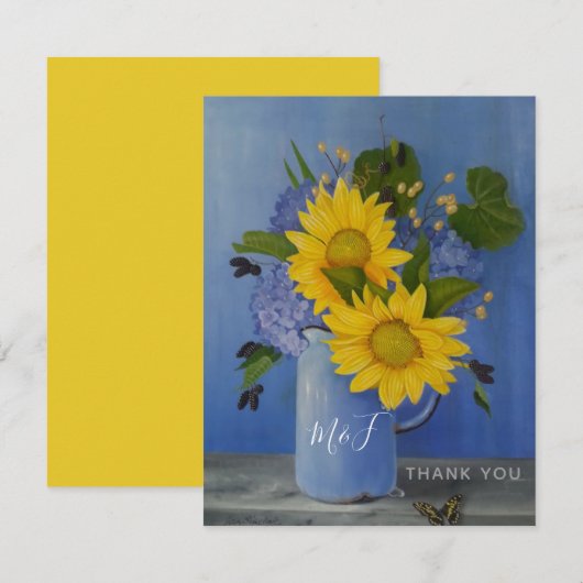 Sonnenblumen Hochzeit Danke (Vorne/Hinten)