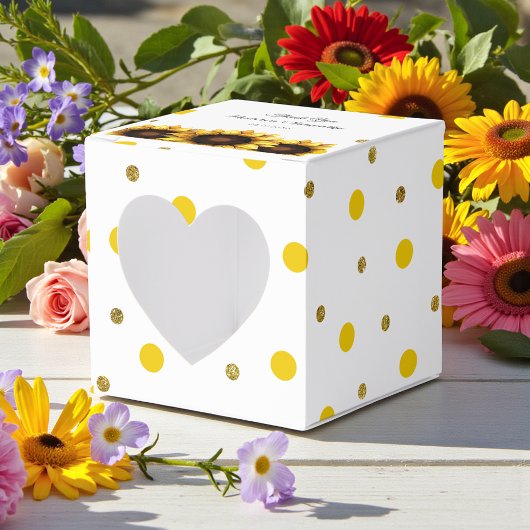 Sonnenblumen Hochzeit Danke Yellow Chic Geschenkschachtel