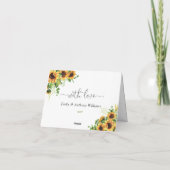 Sonnenblumen-Hochzeit-Dankeskarten Dankeskarte (Rückseite)