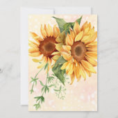 Sonnenblumen Hochzeit Einladung (Rückseite)