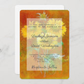 Sonnenblumen Hochzeit Einladung (Vorne/Hinten)