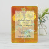 Sonnenblumen Hochzeit Einladung (Stehend Vorderseite)