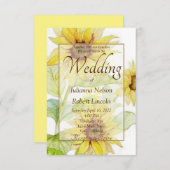 Sonnenblumen Hochzeit Einladung (Vorne/Hinten)