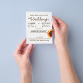Sonnenblumen Hochzeit Einladung Postkarte Flyer (Gruppe)