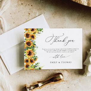 Sonnenblumen Hochzeit Flat Vielen Dank Karten