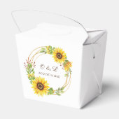 Sonnenblumen Hochzeit Geschenkschachtel (Rückseite)