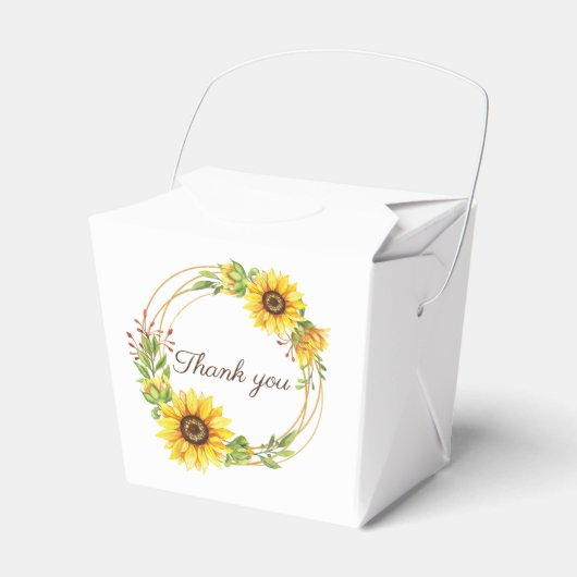 Sonnenblumen Hochzeit Geschenkschachtel (Vorderseite)