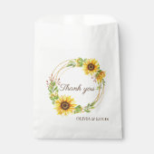 Sonnenblumen Hochzeit Geschenktütchen (Vorderseite)