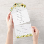 Sonnenblumen-Hochzeit im Herbst alles in einer Ein All In One Einladung (Abreißen)