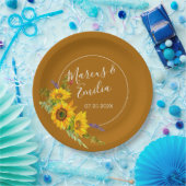 Sonnenblumen-Hochzeit im Herbst Pappteller (Party)