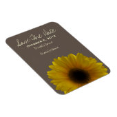 Sonnenblumen-Hochzeit im Herbst Speichern Sie das  Magnet (Rechte Seite)