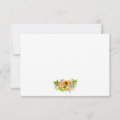 Sonnenblumen-Hochzeit mit Aquarellblume Gold Hochz RSVP Karte (Rückseite)