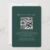 Sonnenblumen-Hochzeit mit floralem QR-Code Einladung (Rückseite)